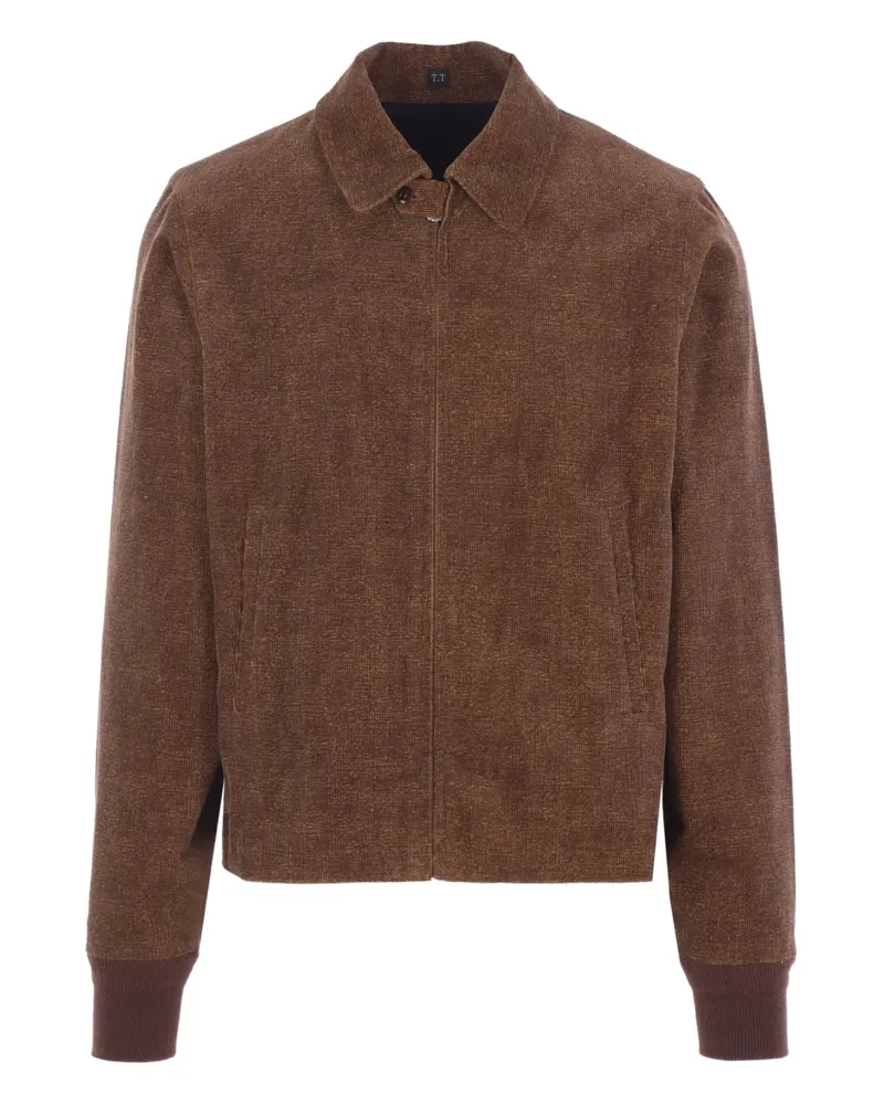Taiga Takahashi zip-up shirt jacket - Braun Braun