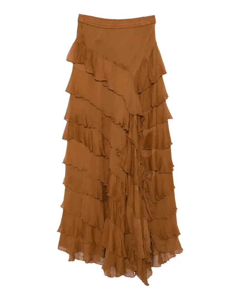 Mes Demoiselles ruffled skirt - Braun Braun