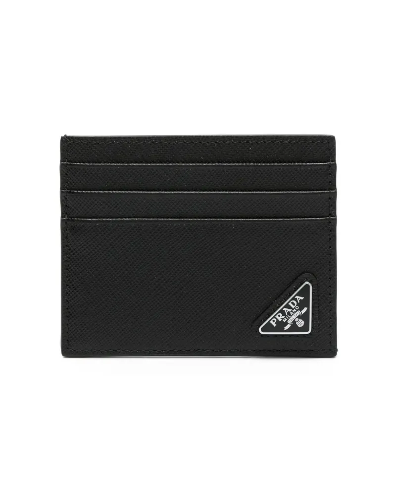Prada Karteneui mit Logo-Schild - Schwarz Schwarz