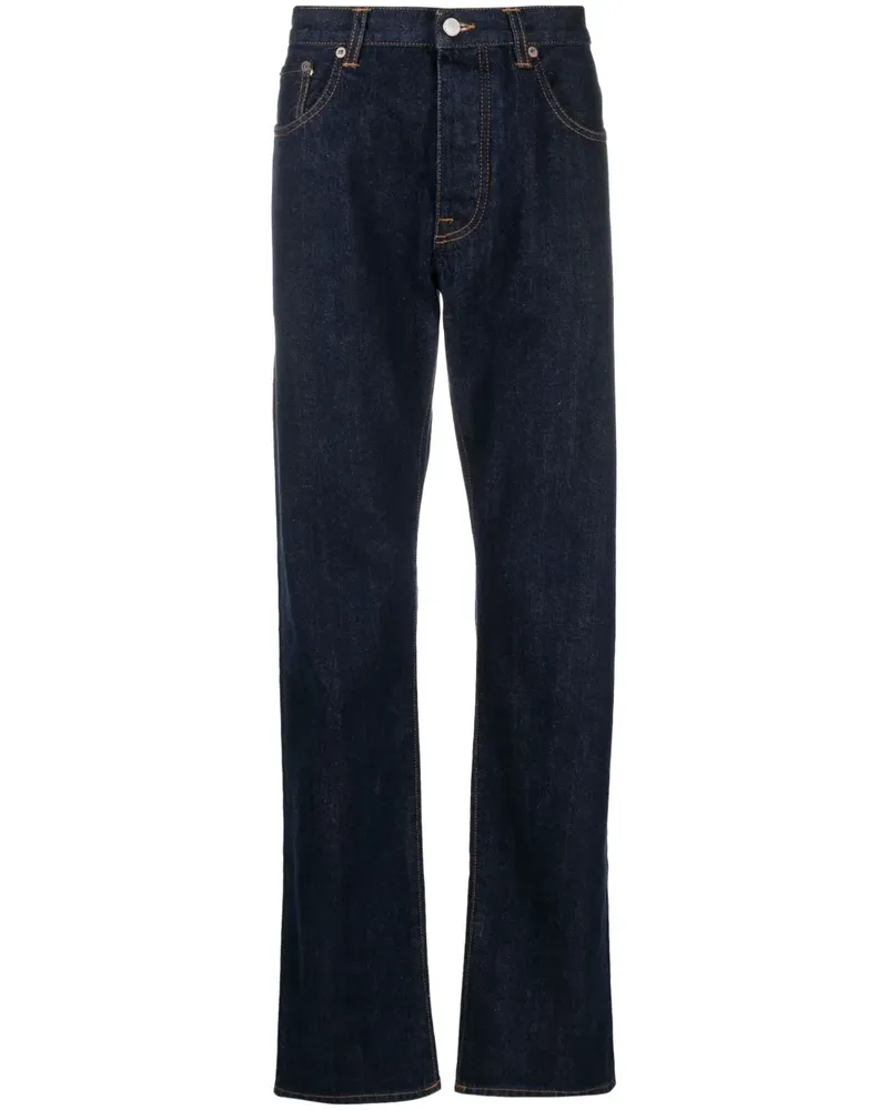Fortela Halbhohe Straight-Leg-Jeans - Blau Blau