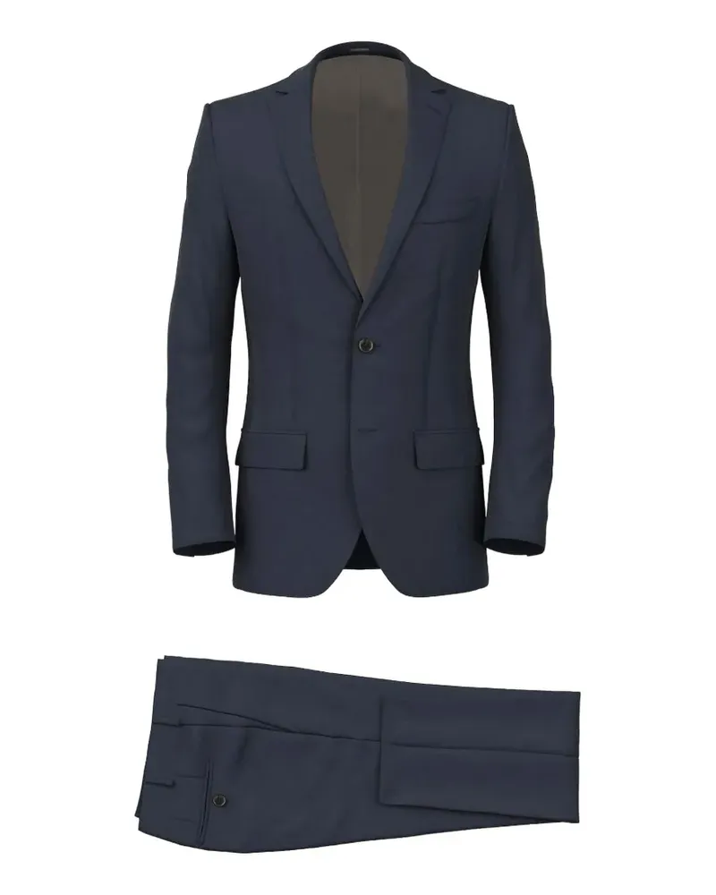 Al Duca D’Aosta 1902 single-breasted notch-lapel suit - Blau Blau