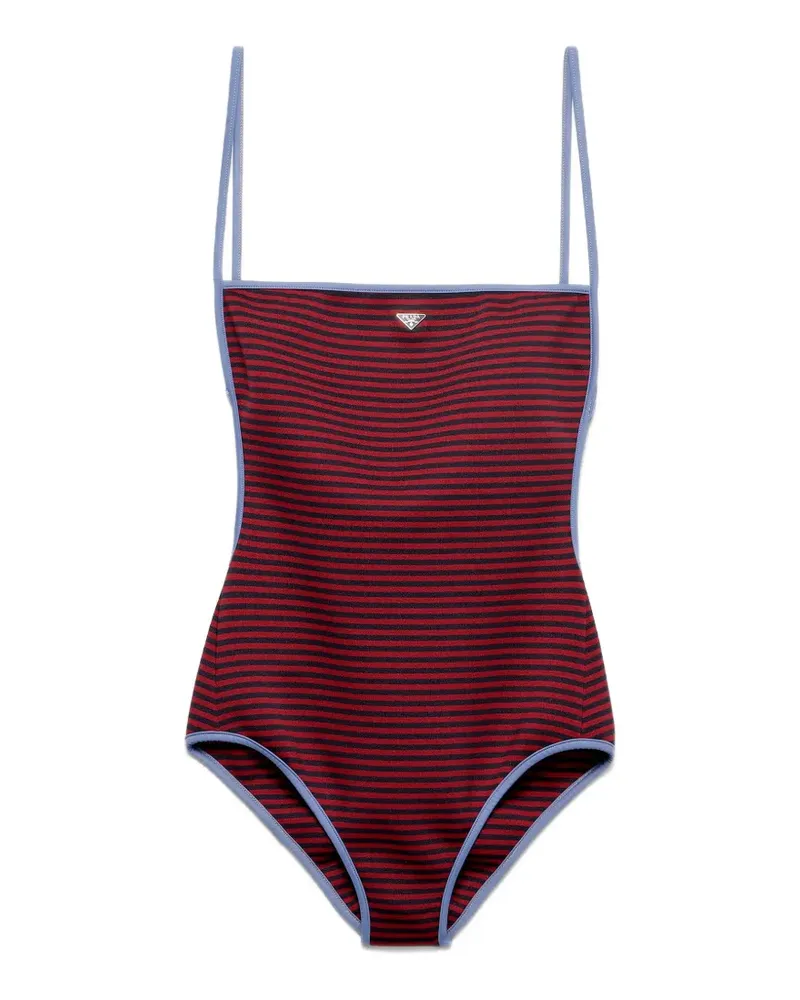 Prada Einteiliger Badeanzug aus Interlock-Jersey - Rot Rot