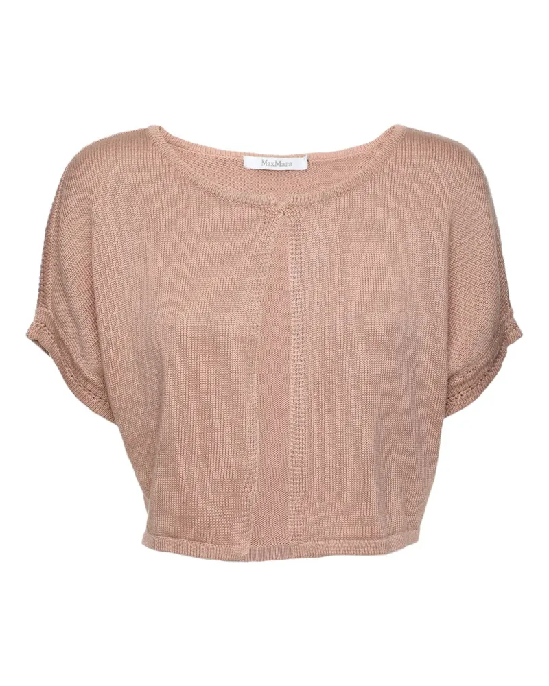 Max Mara Pre-owned Kurzärmeliges Strickoberteil - Nude Nude