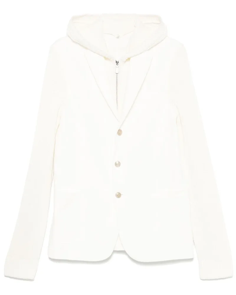 Eleventy Jacke mit Kontrasteinsätzen - Weiß Weiß