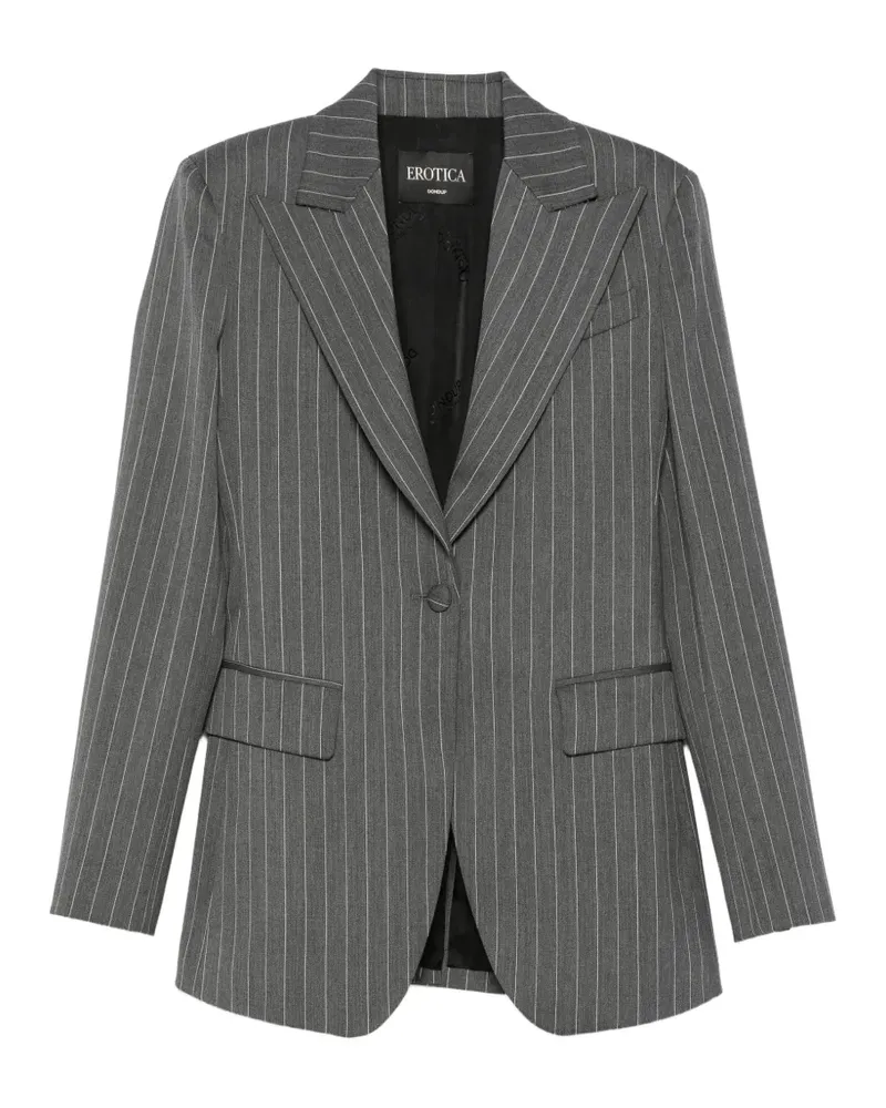 Dondup pinstripe-pattern peaked-lapels blazer - Grau Grau