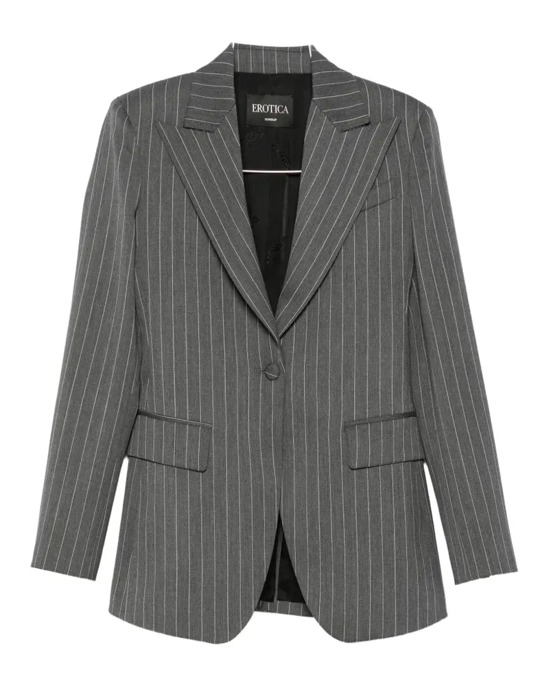Dondup pinstripe-pattern peaked-lapels blazer - Grau Grau
