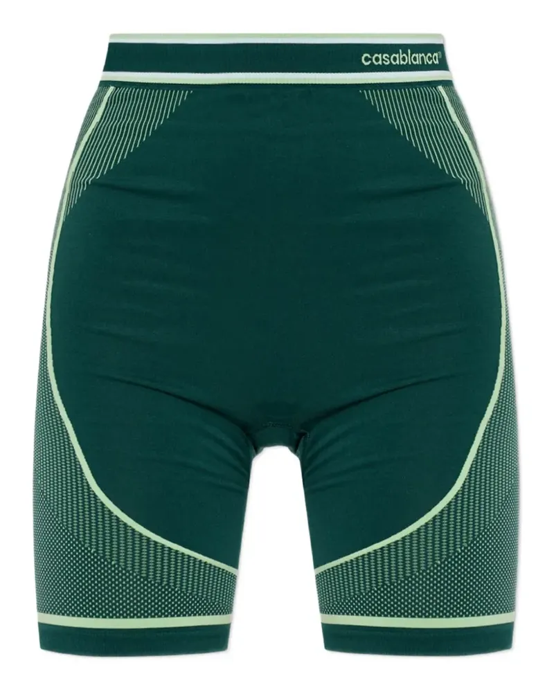 Casablanca Paris logo-print running shorts - Grün Grün
