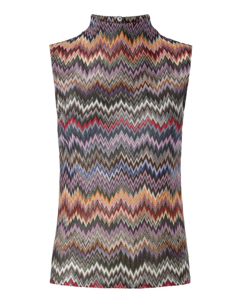 Missoni knit snake-pattern top - Blau Blau