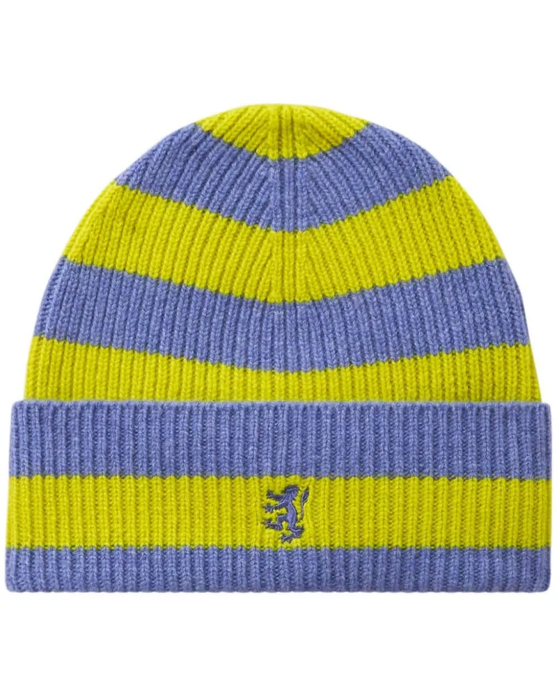 Pringle of Scotland Gestreifte Kaschmirmütze - Blau Blau