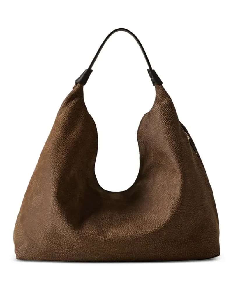 Borbonese Eye-of-the-Partridge Tote Bag - Braun Braun