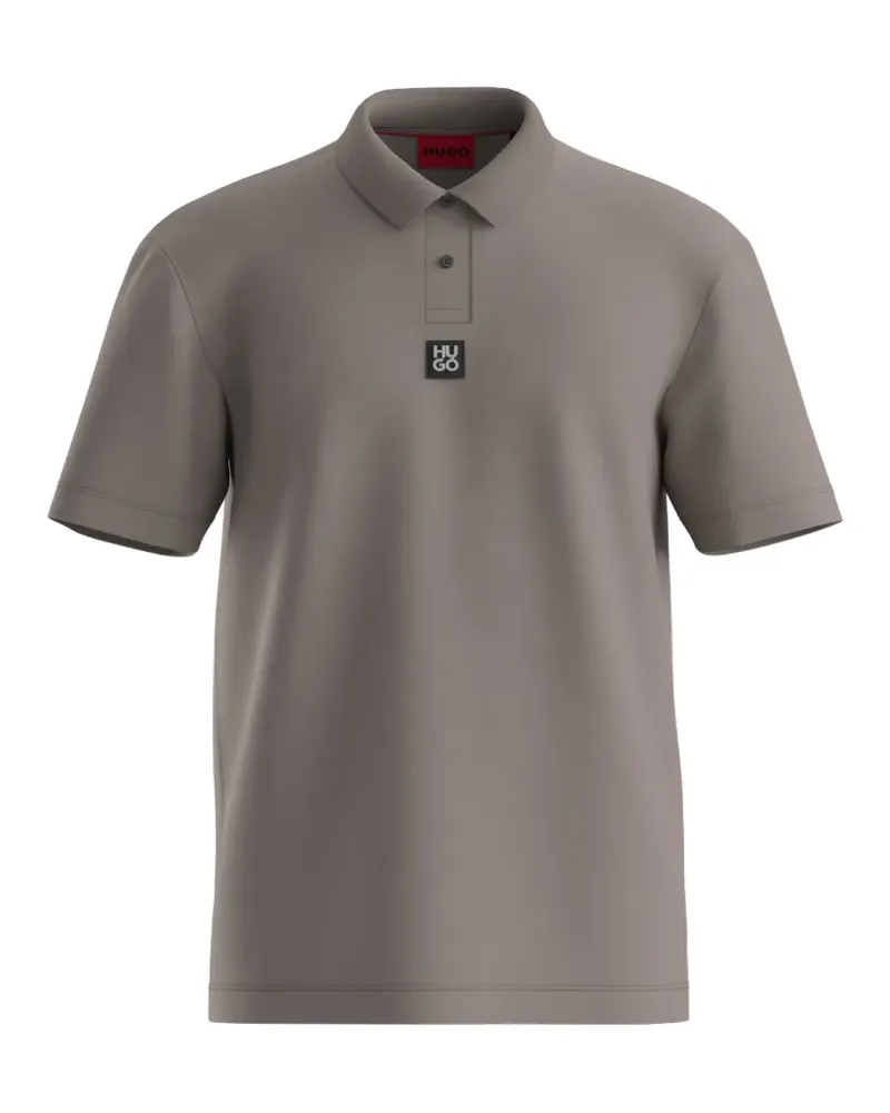 HUGO BOSS Poloshirt mit Logo-Patch - Grau Grau