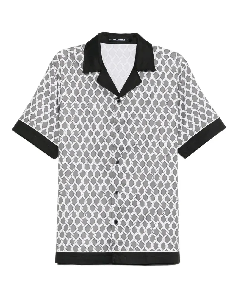 Karl Lagerfeld Aop Sslv shirt - Grau Grau