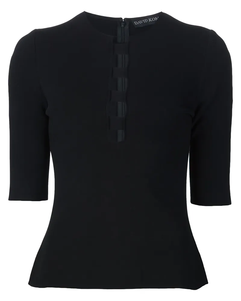 David Koma Oberteil mit Cut-Outs - Schwarz Schwarz