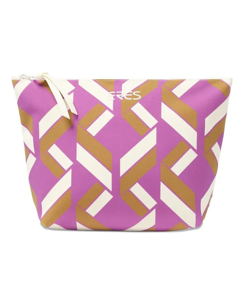 Eres Pocket Swim Clutch mit geometrischem Muster - Violett Violett