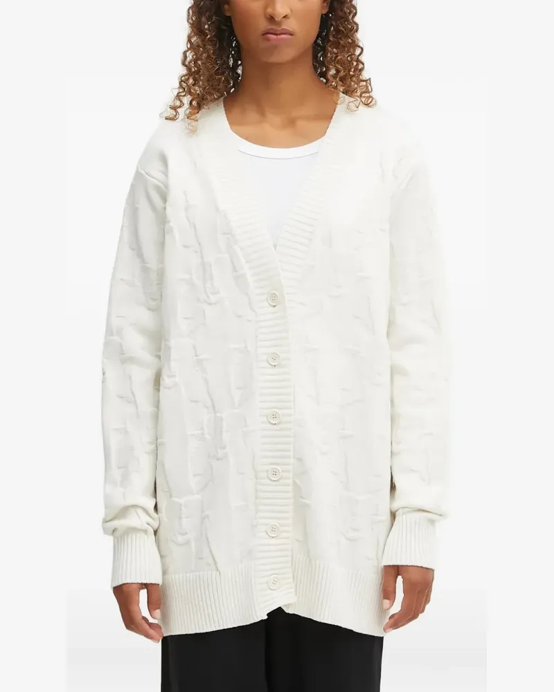 Fiorucci buttoned textured cardigan - Weiß Weiß