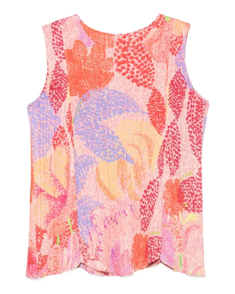 Issey Miyake Oberteil mit Blumenmuster - Rosa Rosa