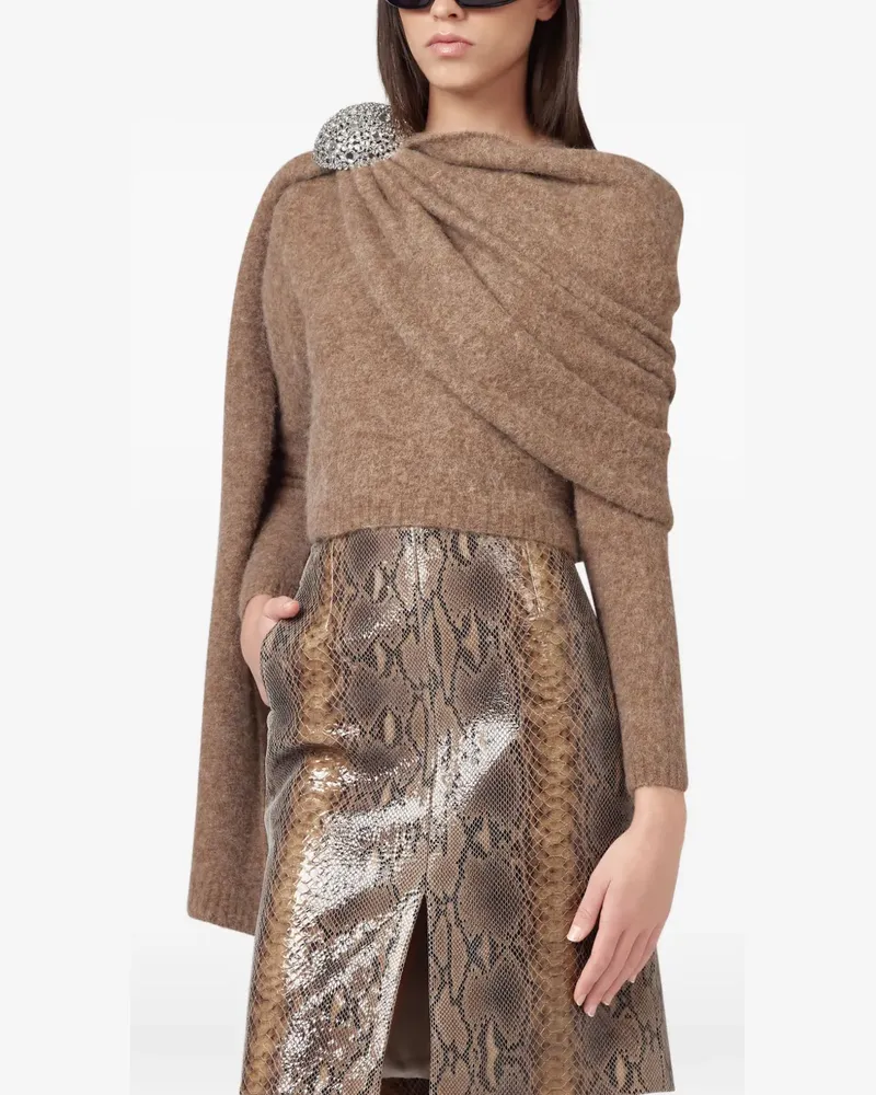 Giuseppe di Morabito Pullover mit Kristallen - Braun Braun