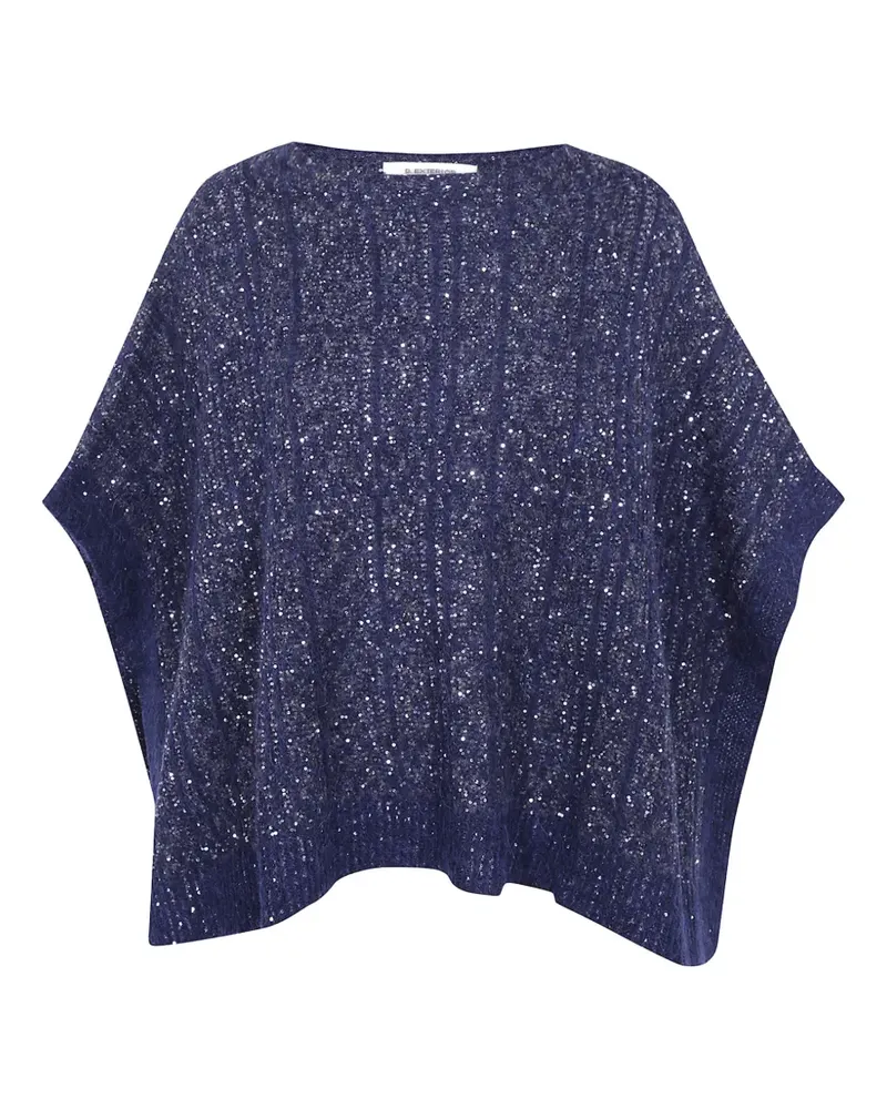 D.EXTERIOR Pullover mit Pailletten - Blau Blau