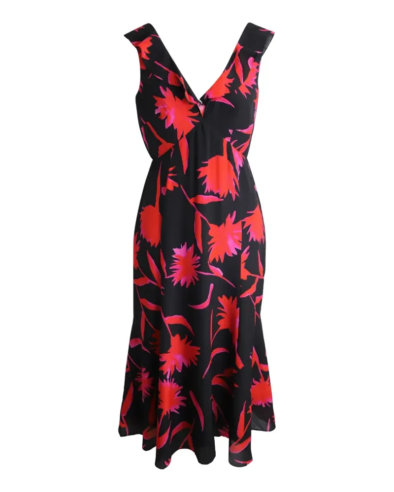 Saloni Holly floral sleeveless dress - Schwarz Schwarz