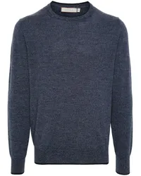 Canali Pullover mit meliertem Effekt Blau