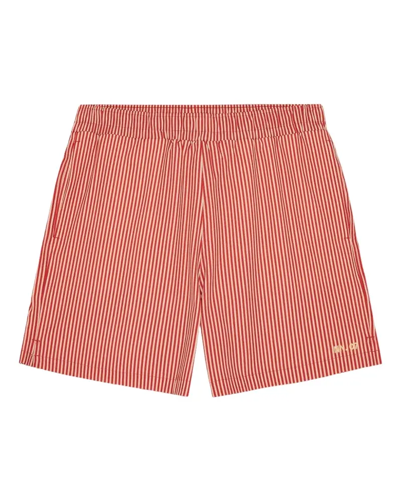 NN 07 Gestreifte Holiday Badeshorts - Rot Rot