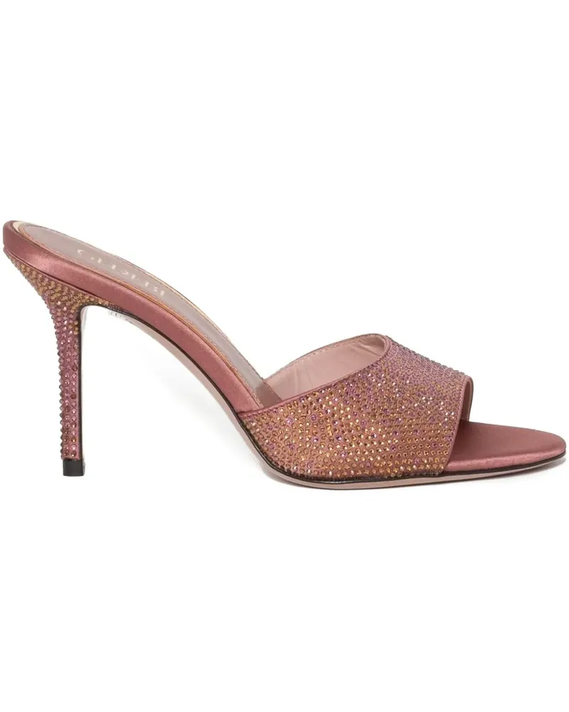 GEDEBE Gigi crystal-embellished heeled sandals - Rosa Rosa