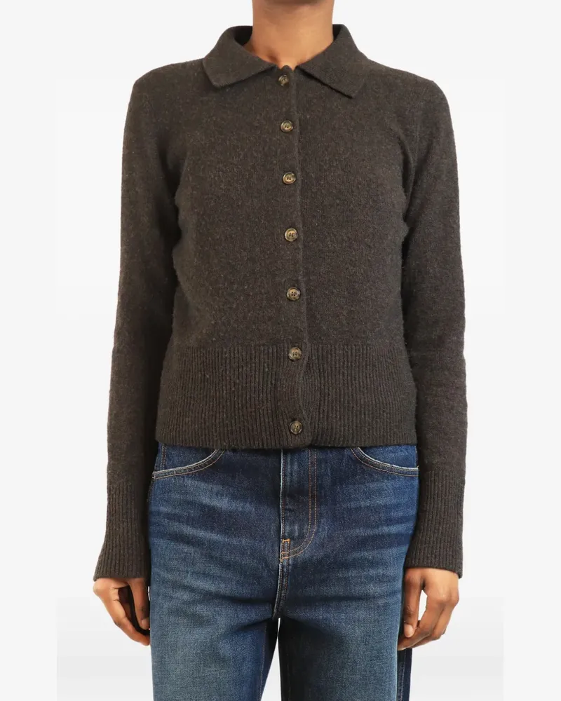 Le Kasha 1918 collared knit cardigan - Braun Braun