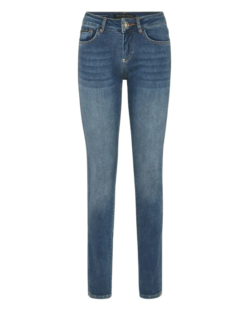 Philipp Plein Skinny-Jeans aus Baumwollstretch - Blau Blau