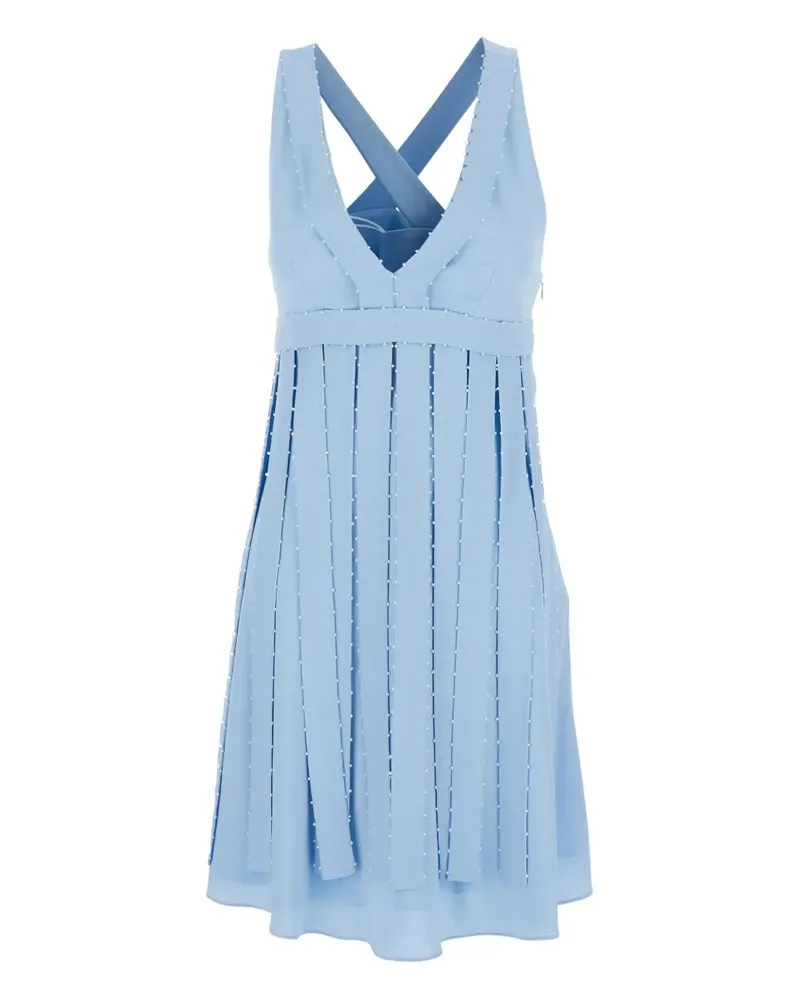 Giovanni Bedin Falten-Midikleid mit überkreuzten Trägern - Blau Blau