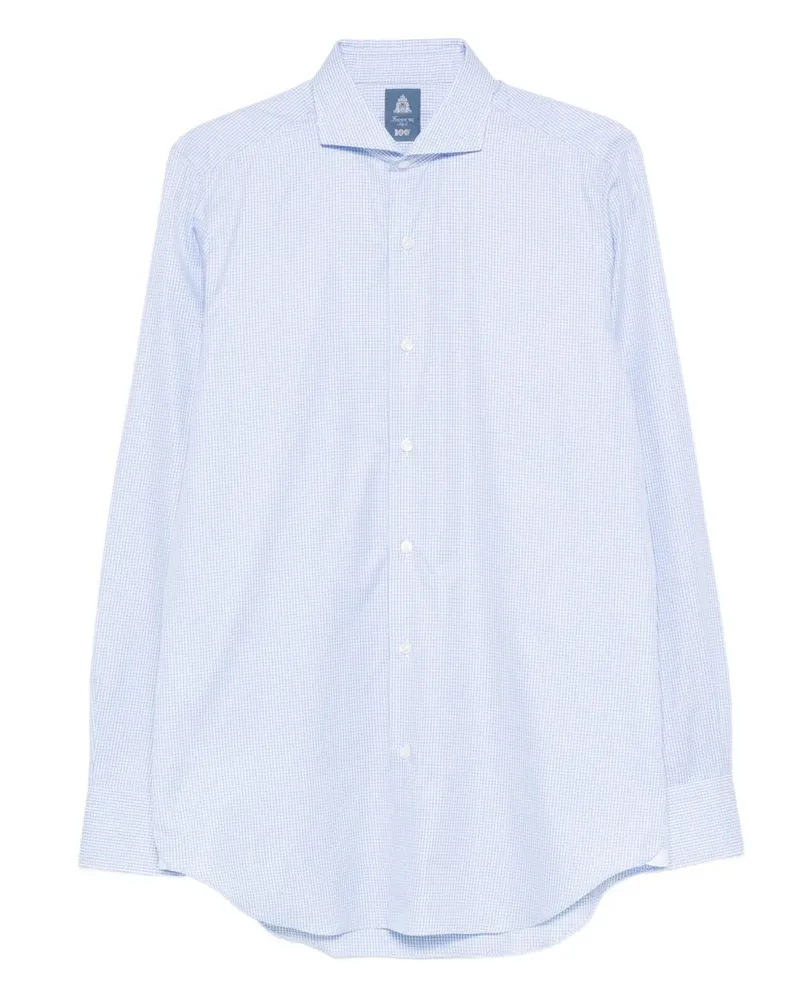 Finamore 1925 Hemd mit Karomuster - Blau Blau