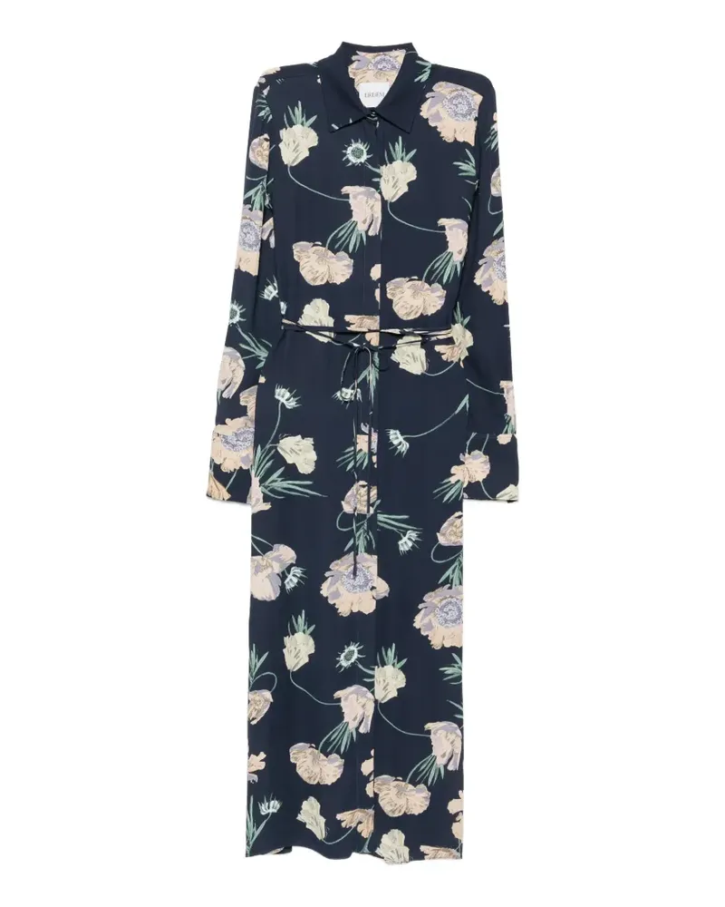 Erdem floral-print midi dress - Blau Blau
