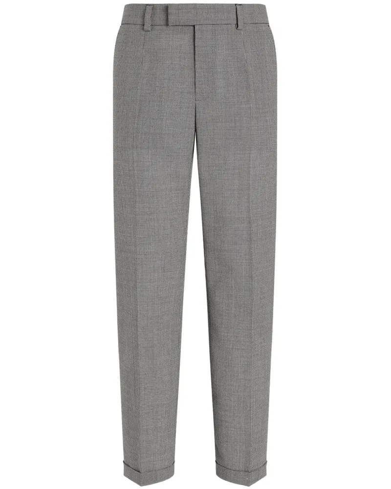 Dolce & Gabbana Hose mit Hahnentrittmuster - Schwarz Schwarz