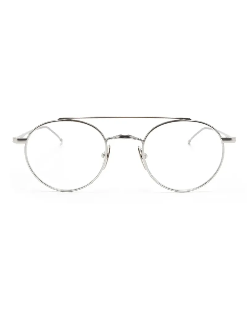 Thom Browne Brille mit rundem Gestell - Silber Silber