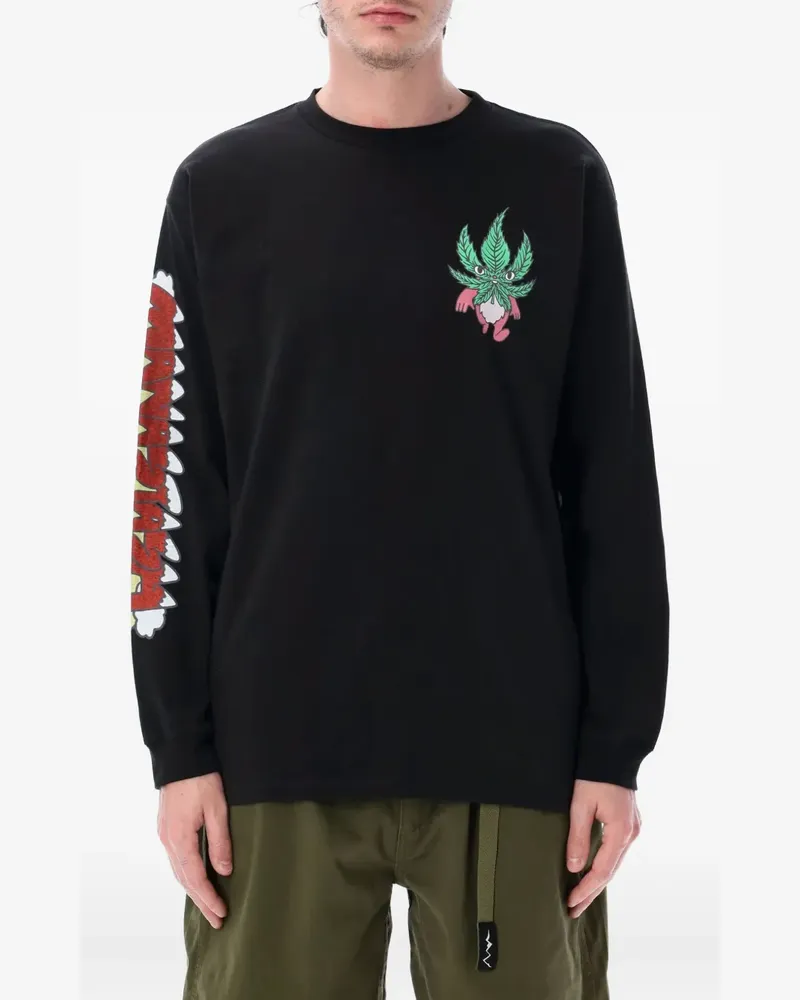 Manastash Langarmshirt mit grafischem Print - Schwarz Schwarz