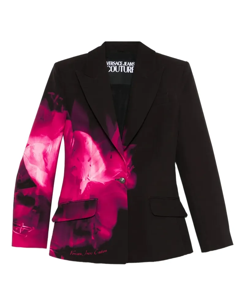 Versace Jeans floral-print blazer - Schwarz Schwarz