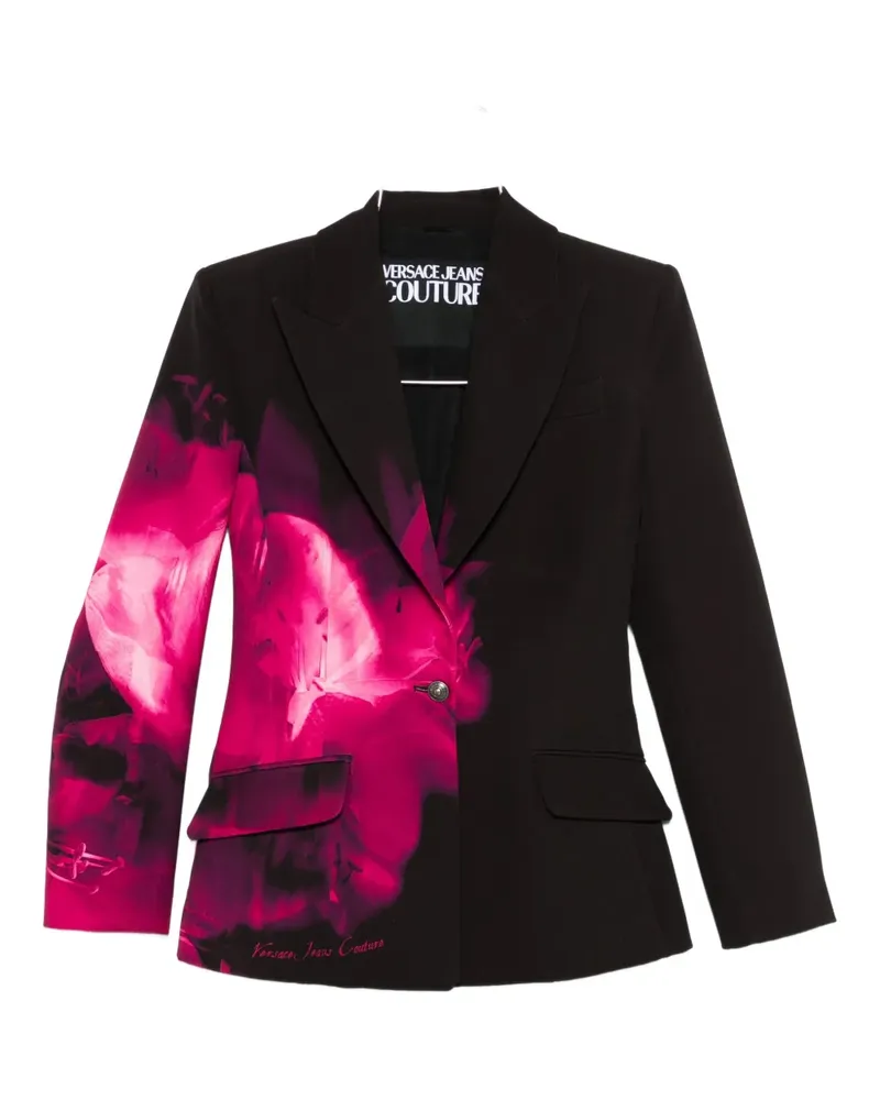 Versace Jeans floral-print blazer - Schwarz Schwarz