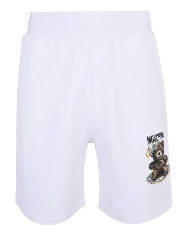 Moschino Joggingshorts mit Print - Weiß Weiß