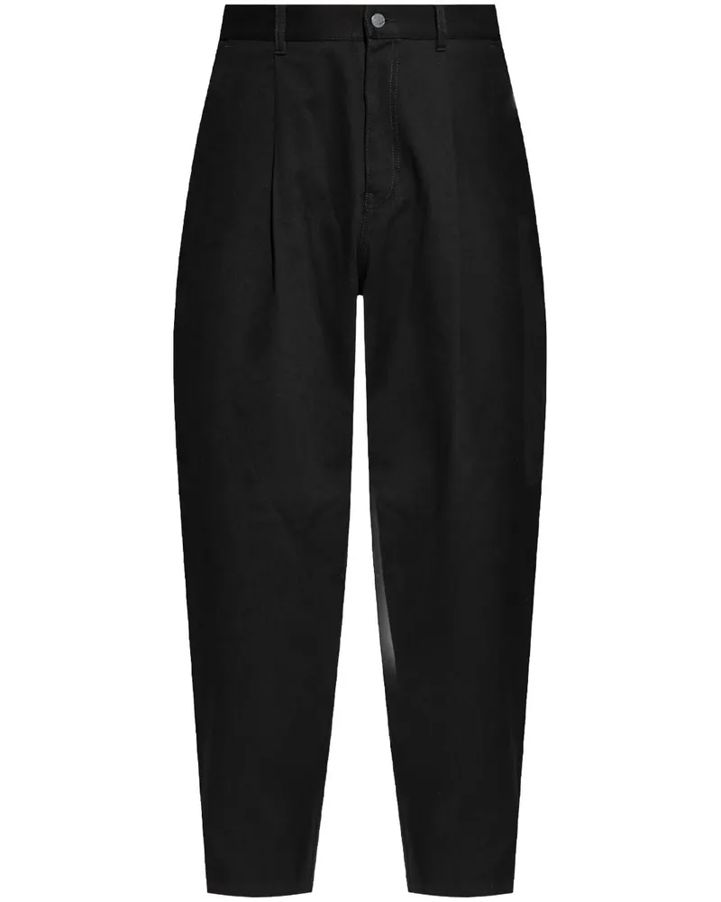 Moschino Hose mit Logo-Patch - Schwarz Schwarz