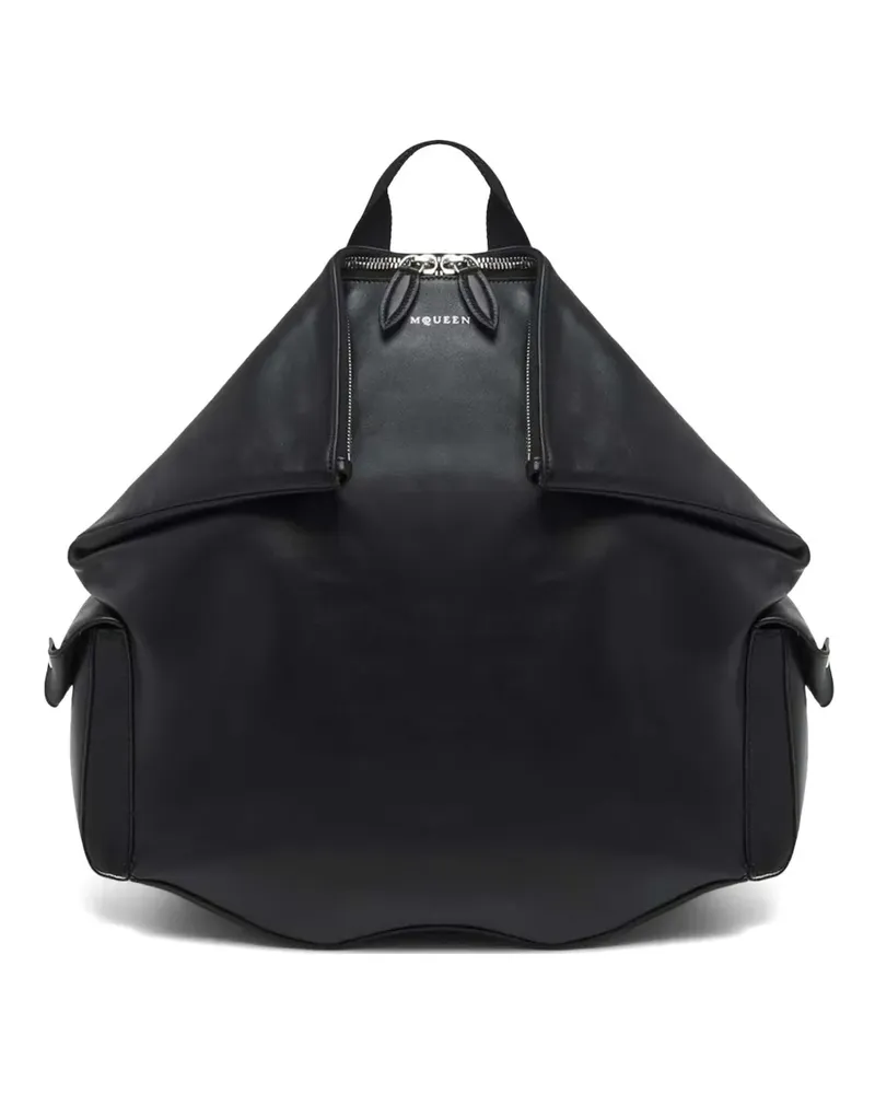 Alexander McQueen Manta zip pocket backpack - Schwarz Schwarz