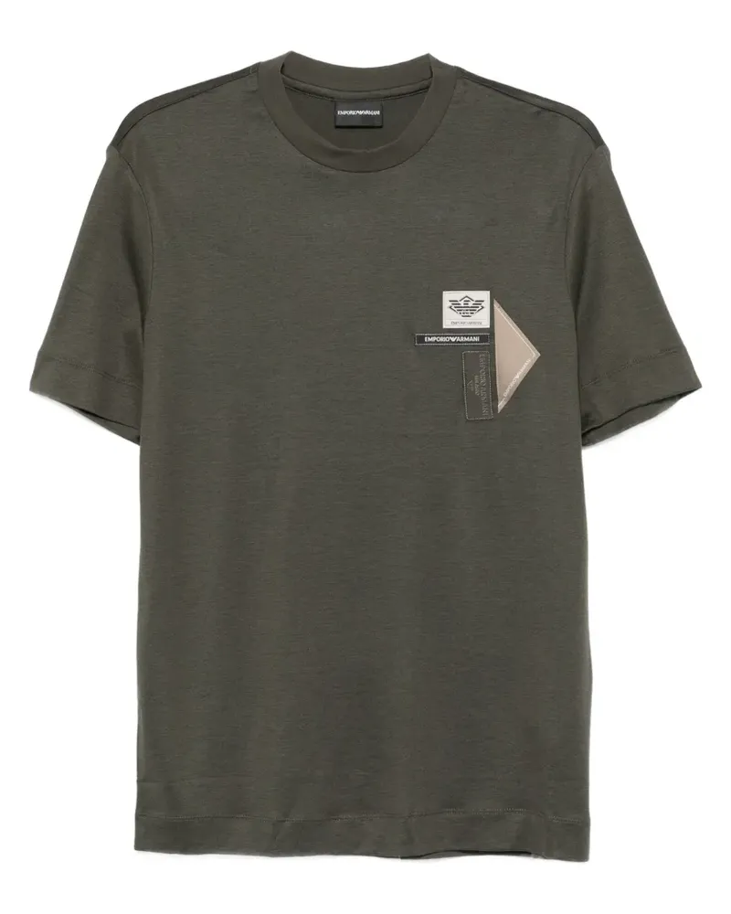 Emporio Armani T-Shirt mit Patch - Grün Grün