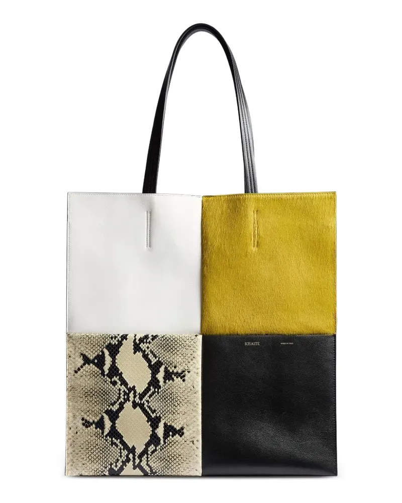 KHAITE Piper Patchwork Tote Bag - Weiß Weiß