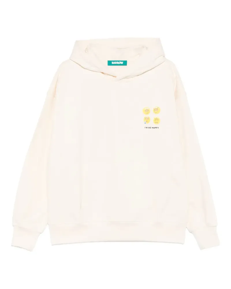 BARROW Hoodie mit grafischem Print - Weiß Weiß