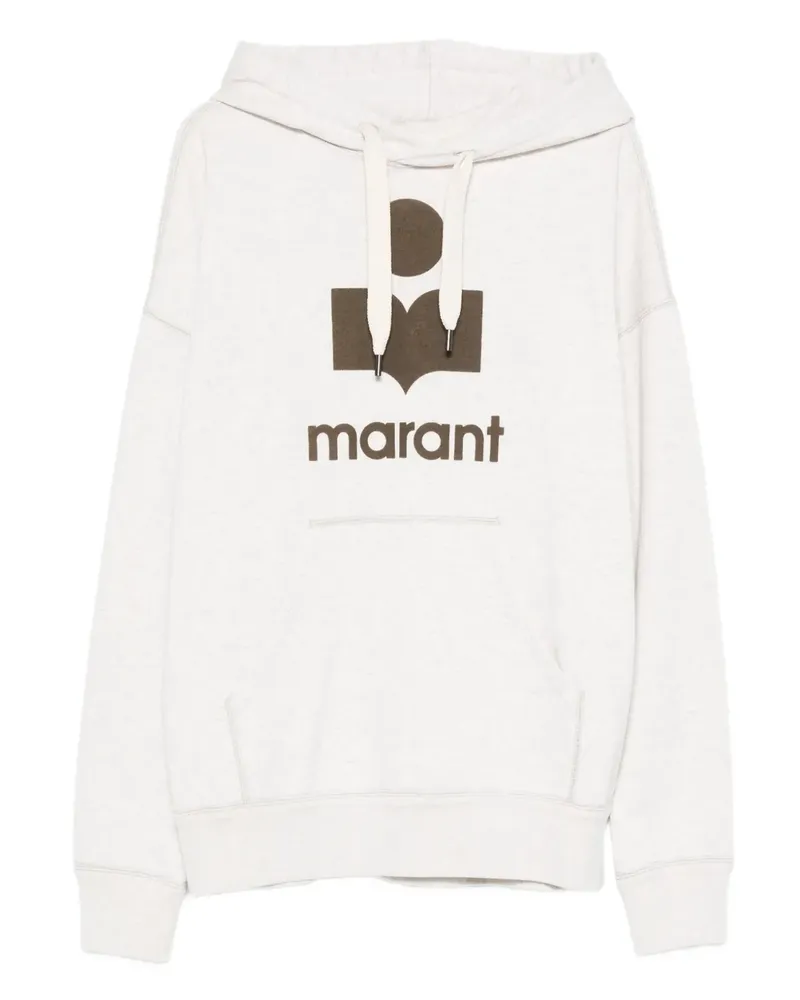 Isabel Marant Miley logo-detail hoodie - Nude Nude