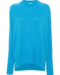 Jil Sander Kaschmirpullover mit rundem Ausschnitt Blau