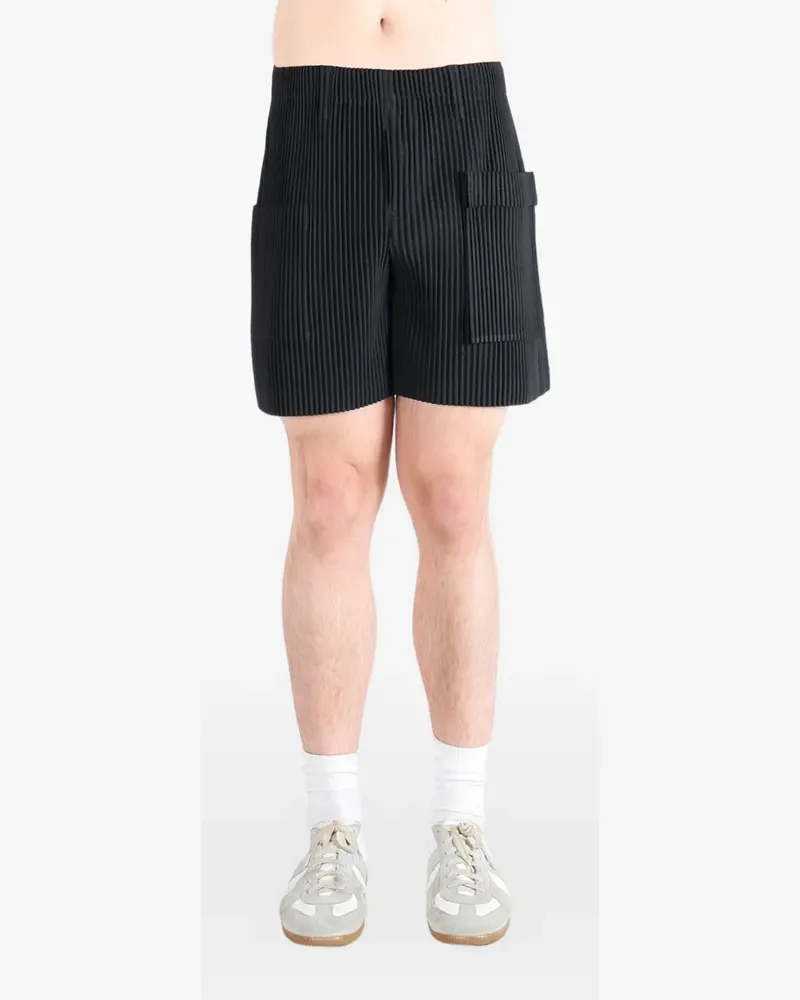 Issey Miyake pleated bermuda shorts - Schwarz Schwarz