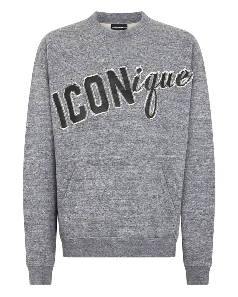 Dsquared2 Sweatshirt mit Buchstaben-Patch - Grau Grau