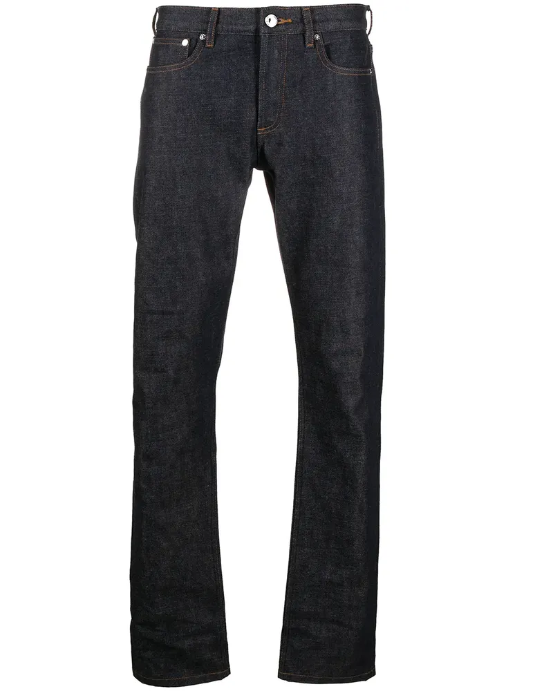 A.P.C. Halbhohe Straight-Leg-Jeans - Blau Blau