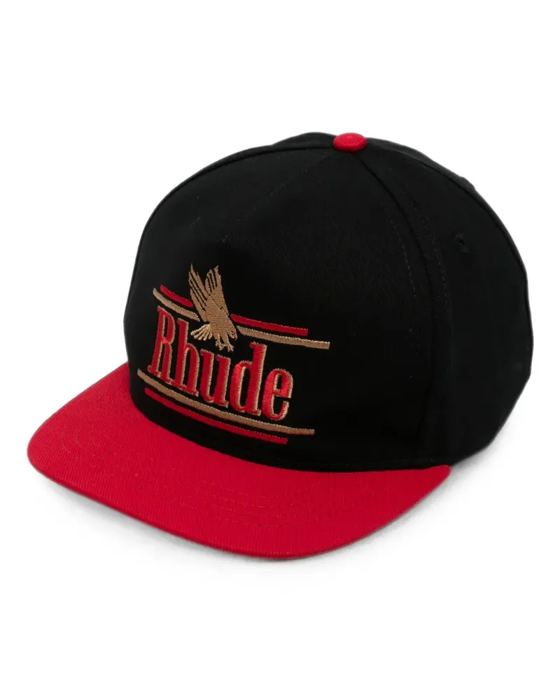 RHUDE logo-embroidered eagle-motif cap - Schwarz Schwarz