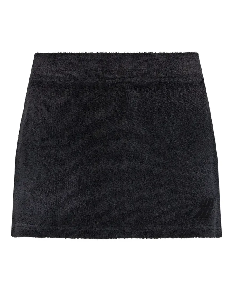 Alexander Wang Jeansrock mit Logo-Stickerei - Schwarz Schwarz