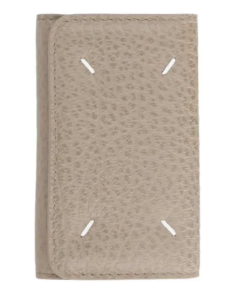 Maison Margiela Four Stitches grained leather keyring - Nude Nude